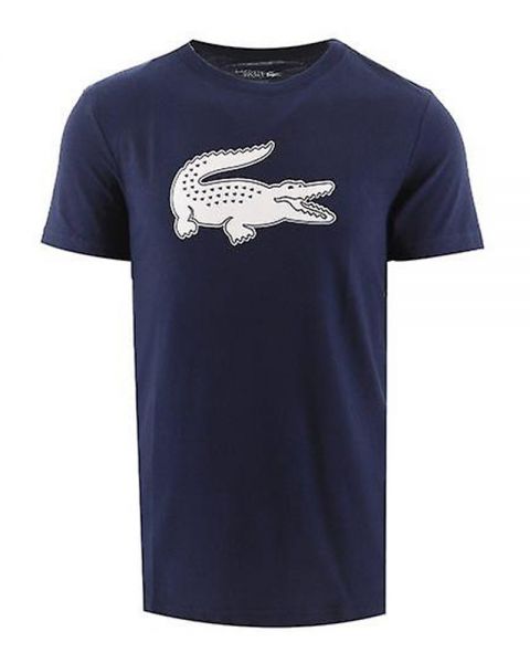 CAMISETA LACOSTE AZUL MARINO LOGO BLANCO TH2042525