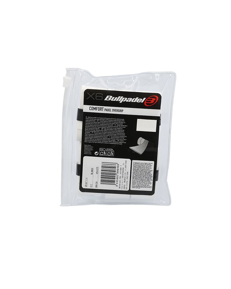 BLISTER 6 UDS. OVERGRIPS Bullpadel BLANCO EX