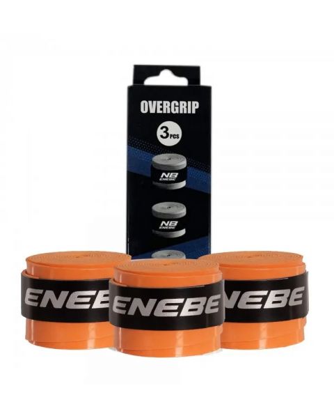BLISTER 3 OVERGRIPS ENEBE LISOS NARANJA FLUOR A003777.022