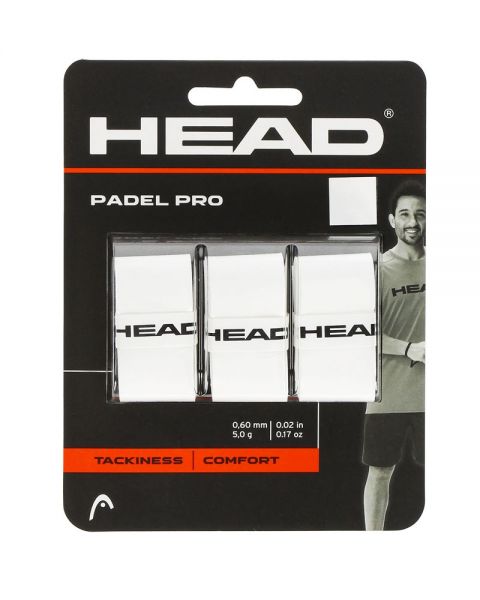 3 PACK OVERGRIP HEAD PADEL PRO BLANCO
