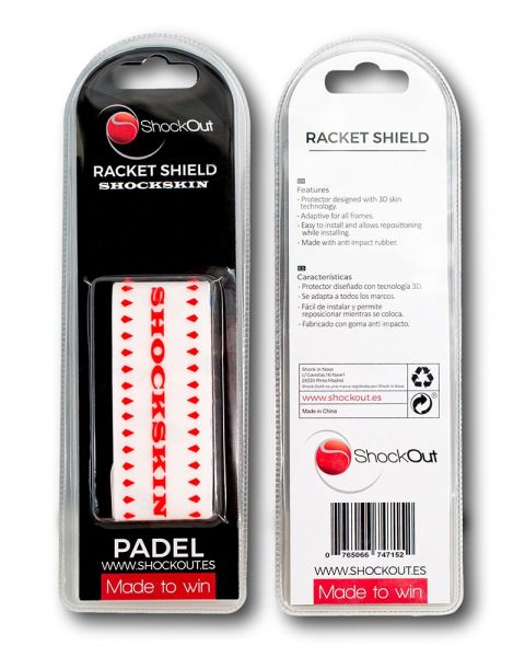 PROTECTOR SHOCKOUT SHOCKSKIN TRANSPARENTE/ROJO 100-0059