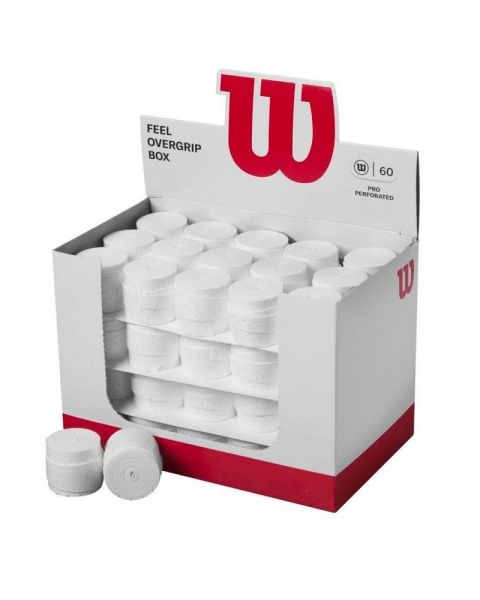 CAJA 60 UDS OVERGRIP WILSON PRO PERFORATED WR8438001001 WHITE