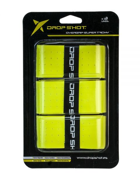 PACK 3 UDS OVERGRIP DROP SHOT SUPER TACKY DA224007